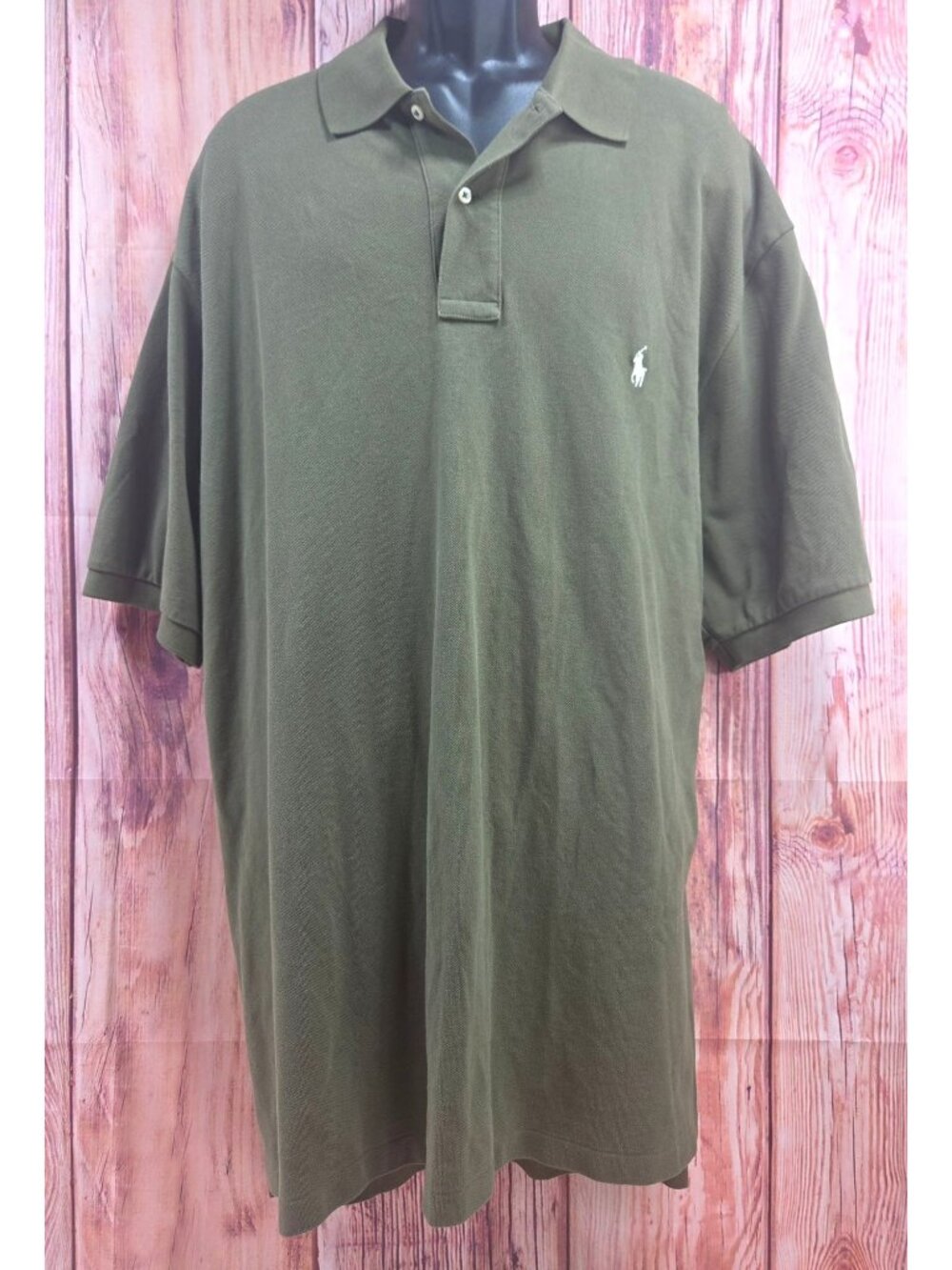 Polo Ralph Lauren Mens Olive Green Polo Shirt 2XLT Tall